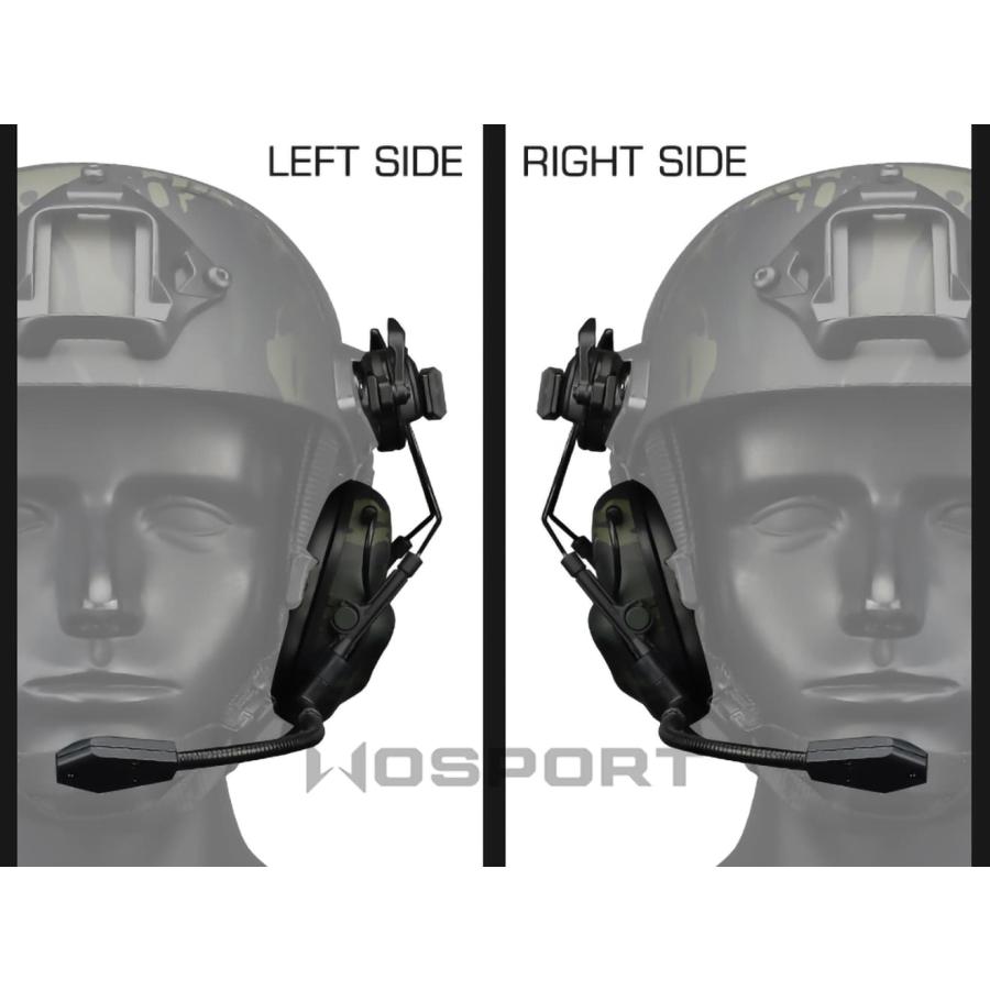 WO-HDS-003B WoSporT Gen5 タクティカル ヘッドセット for ヘルメット