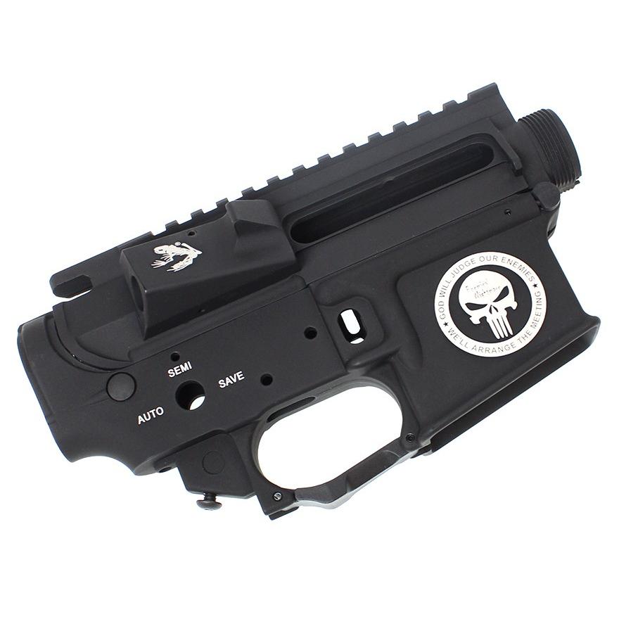 M4 電動ガン スカルデザイン WP176 G&P VLI スカルフロッグタイプ メタルフレーム for WA M4 BK