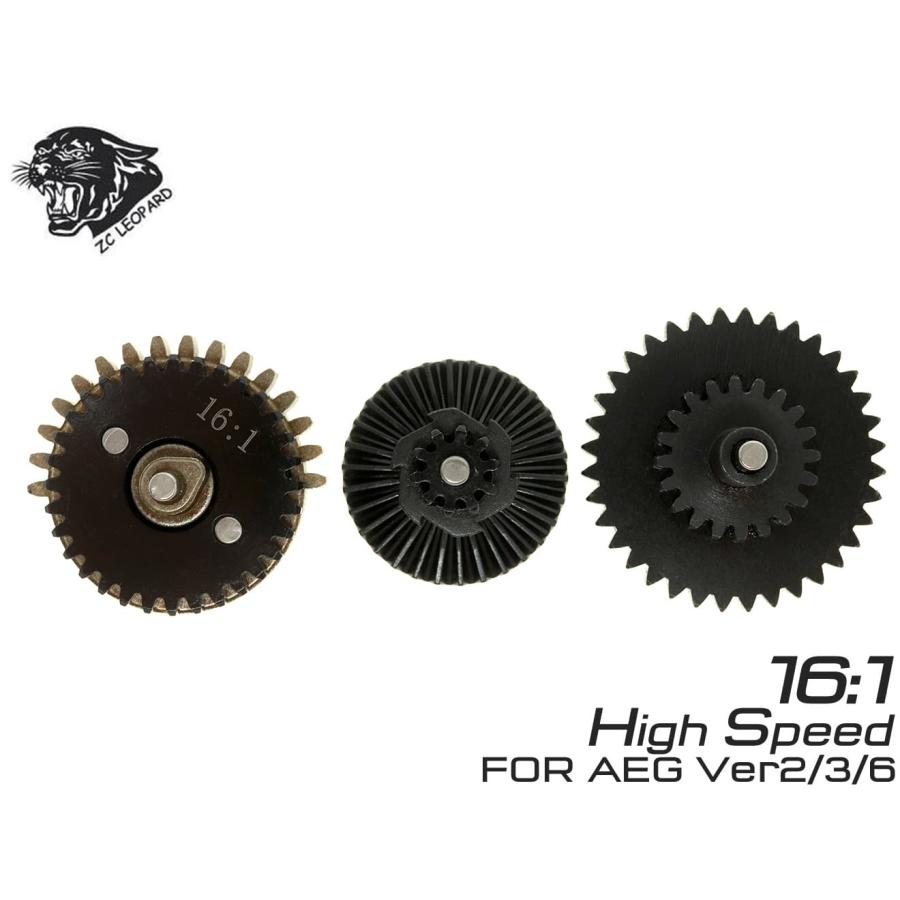 ZC-GEAR-002 ZC LEOPARD AEG 16：1 スチールCNCギアセット : MILITARY