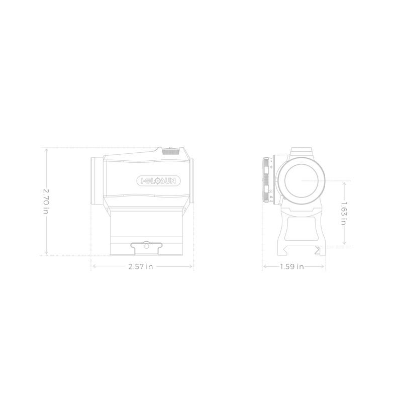 HOLOSUN ドットサイト HE403R-GD ゴールド Micro ダットサイト ホロサンの画像