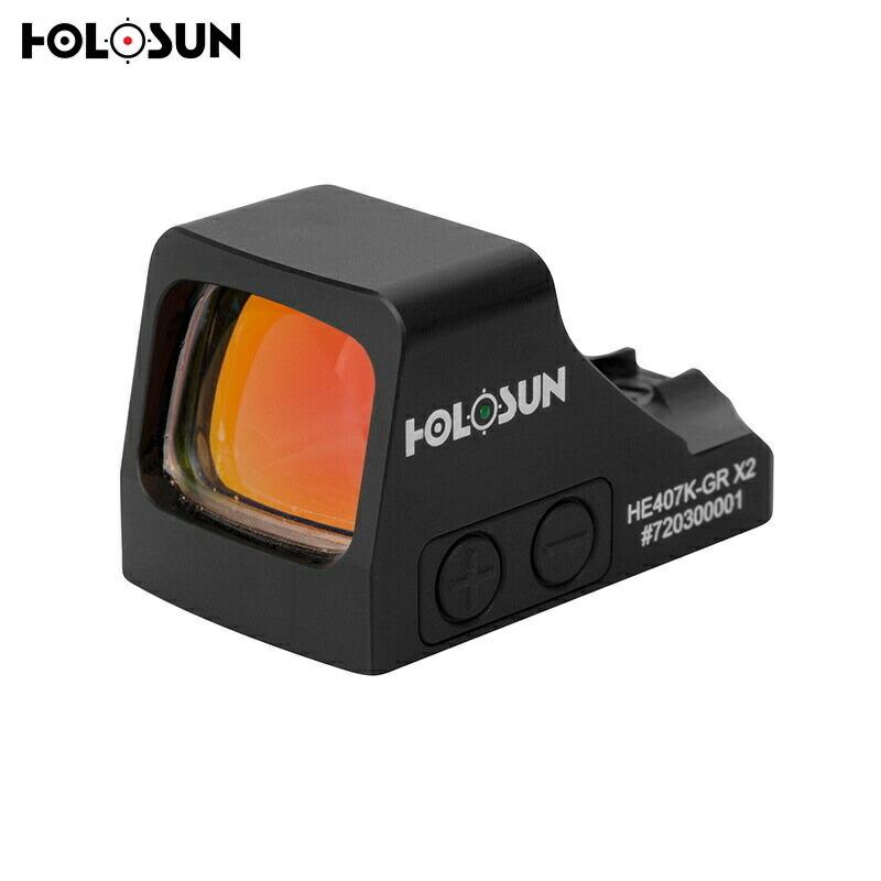 HOLOSUN ドットサイト HE407K-GR X2 Open Reflex レッド ダット HOLOSUN ドットサイト HE407K-GR X2 Open Reflex レッド ダット