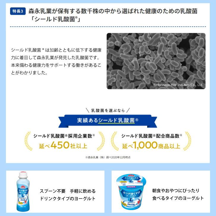 ラクトフェリン 森永カラダ強くする のむヨーグルト 12本 100g カラダ