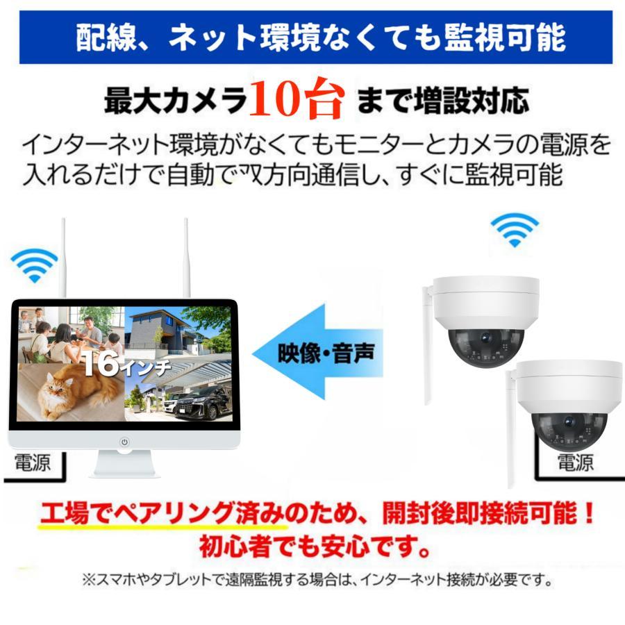 防犯カメラ ワイヤレス 屋外 500万画素 モニター付き Wi-Fi 監視 防犯カメラ ワイヤレス 屋外 500万画素 モニター付き Wi-Fi 監視