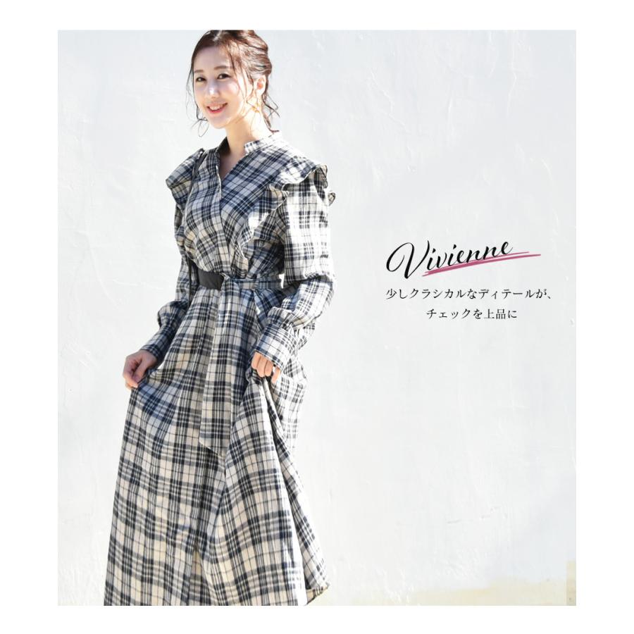 Milk tea（ミルクティー） 授乳服 ヴィヴィアンフリルチェック