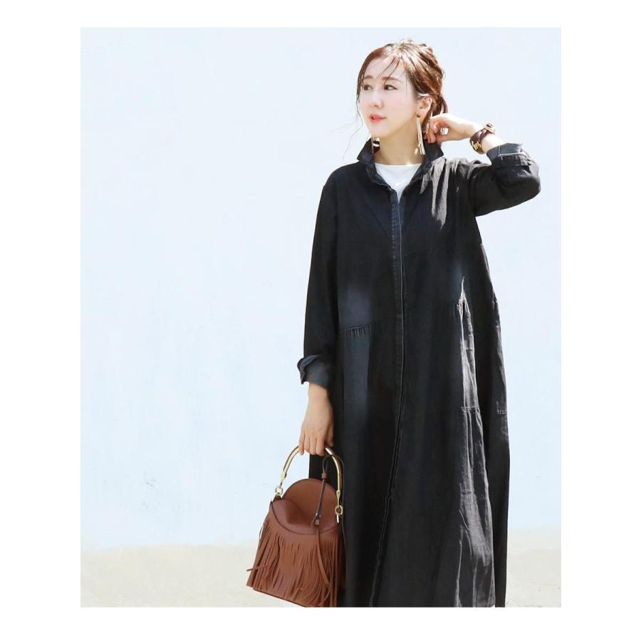 Milk tea マタニティ 服 授乳服 2021A/W新作 ジル・ティアードデニム