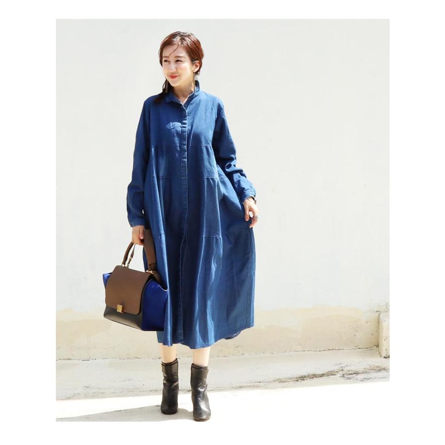 Milk tea マタニティ 服 授乳服 2021A/W新作 ジル・ティアードデニム