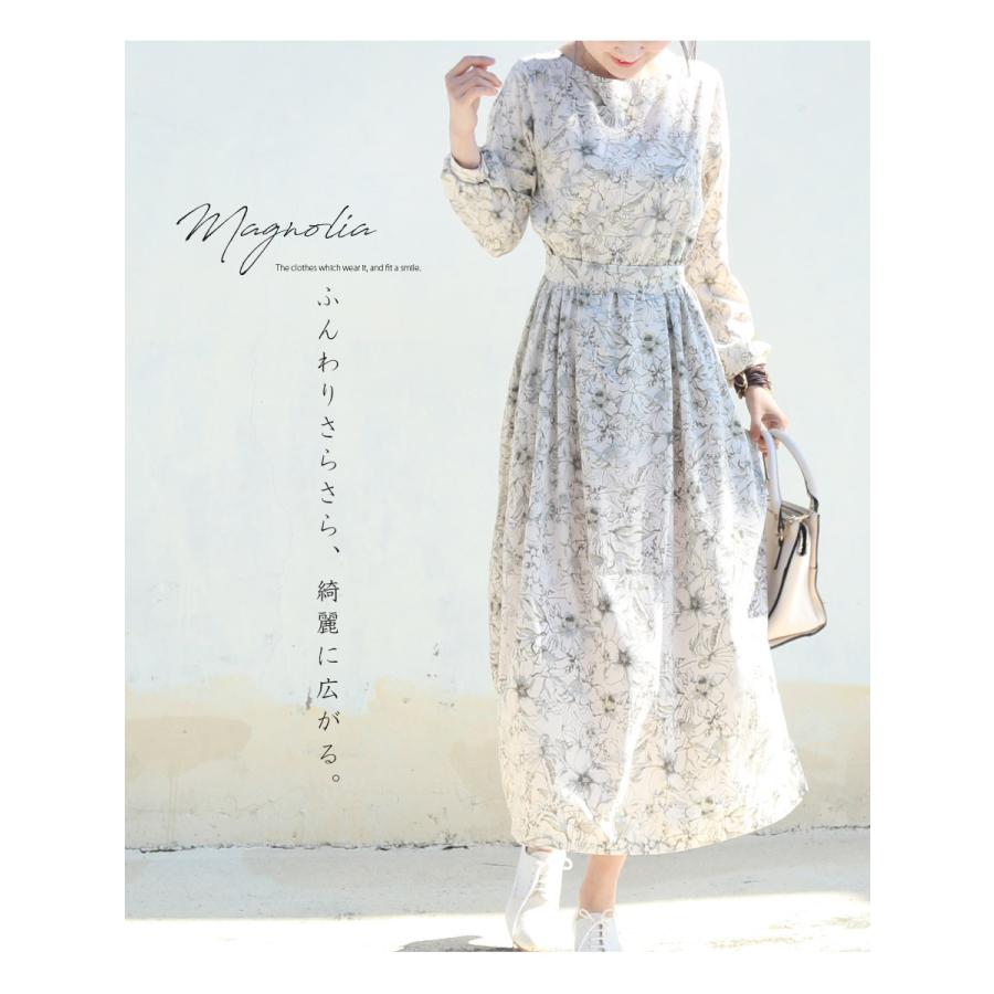 Milk tea マタニティ 服 授乳服 マグノリア・フラワープリント