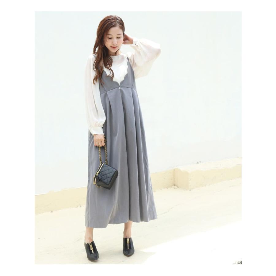 マタニティ 服 授乳服 コレット・スカラップキャミワンピース【6325245】 インナー別売り 妊娠 出産 産前 産後 Milk tea | Milk tea | 21