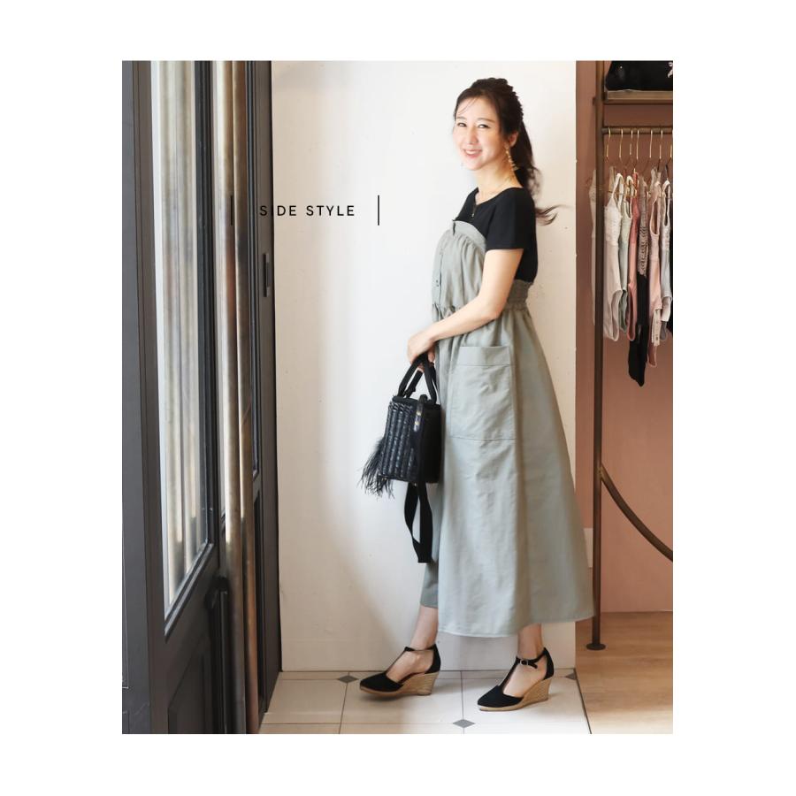 マタニティ 服 授乳服 リングボタンワンピース ボタンタイプ＆授乳ケープいらずの技あり授乳口 【587395】※カートのないカラーは完売の画像