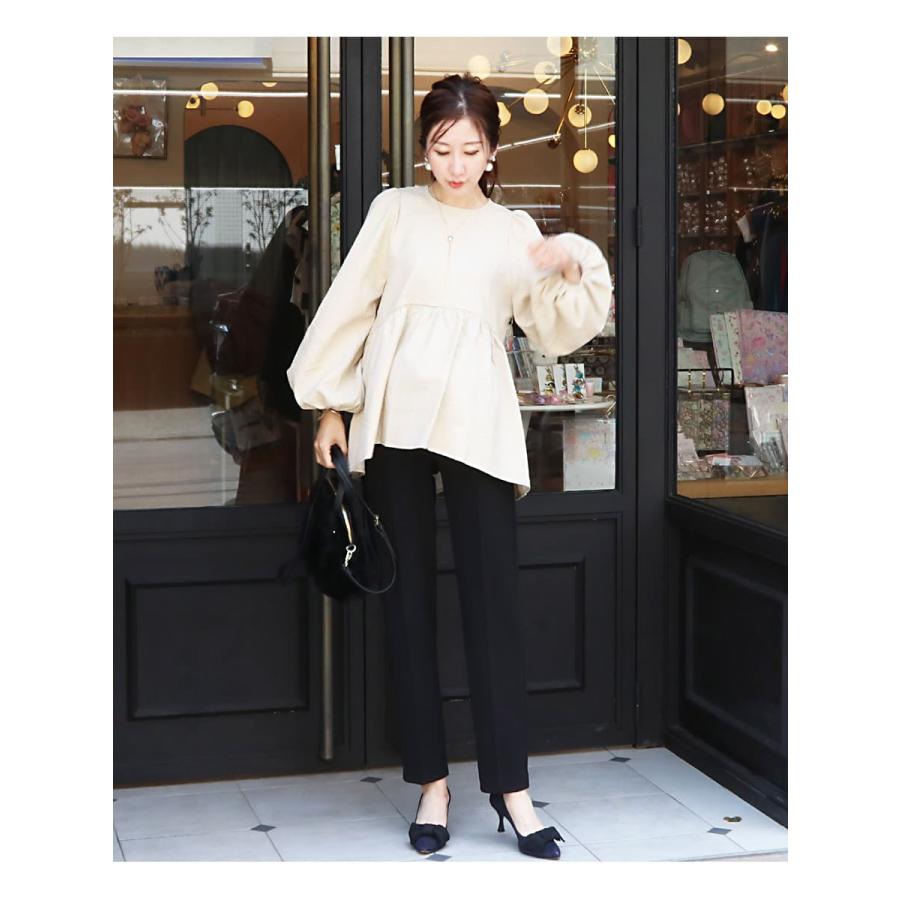 マタニティパンツ 産後ボトムス タックインが綺麗に決まる！クロエ