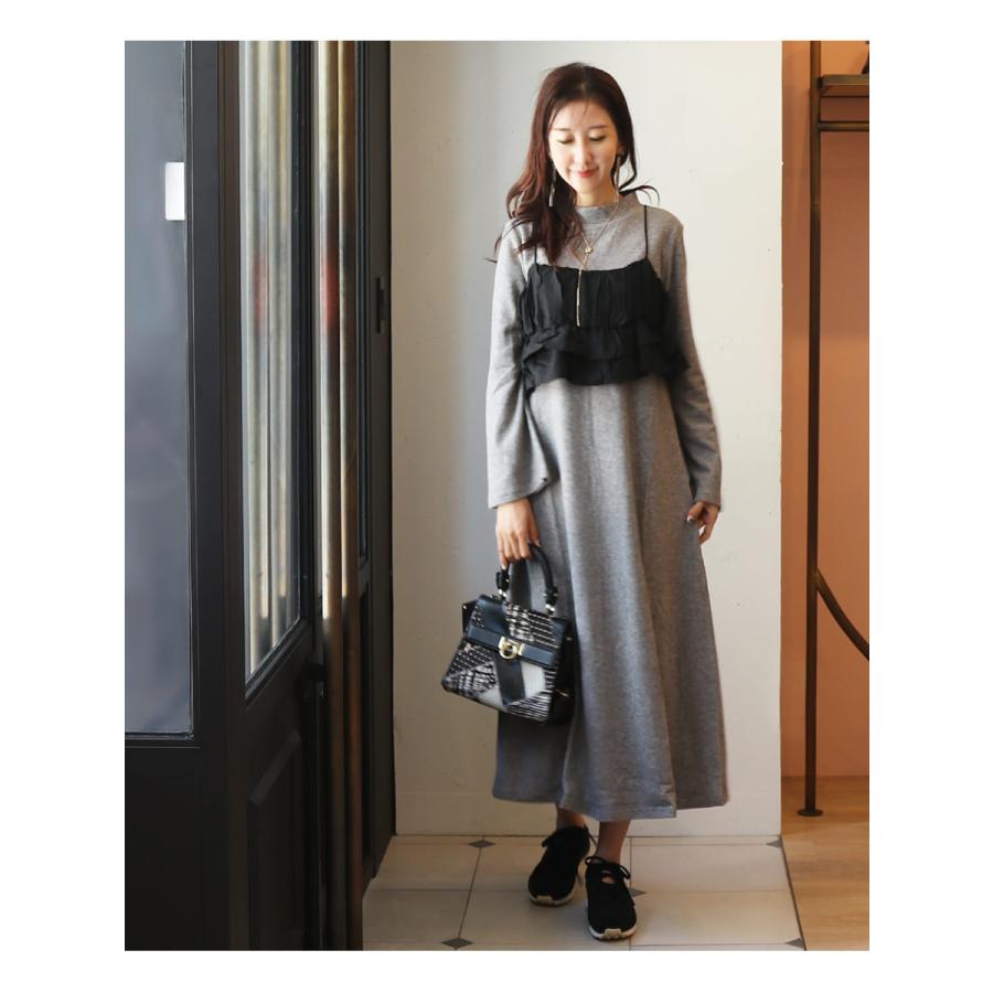 マタニティ 服 授乳服 フレアスリーブあったかワンピース＆ビスチェセット【587411】授乳服 授乳 マタニティ マタニティ |  | 13