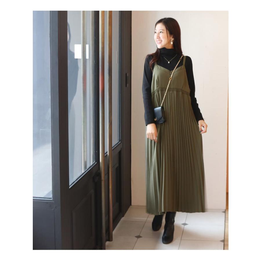 マタニティ 服 授乳服 アンジェロ・プリーツキャミワンピース【6425276