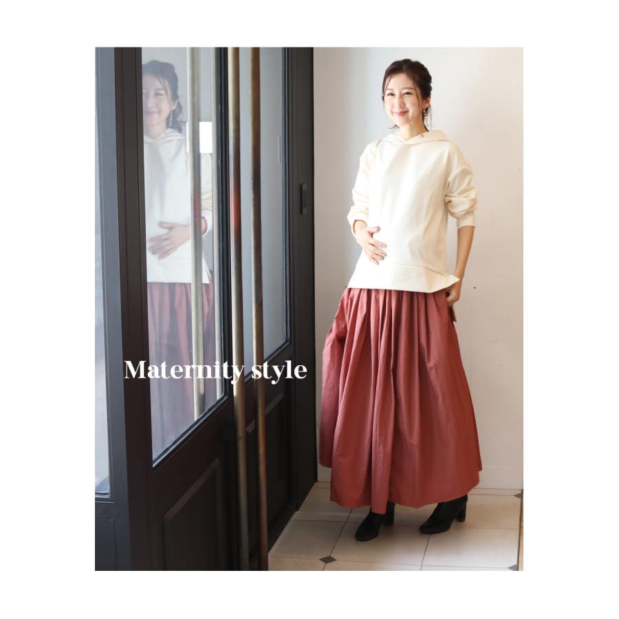 SALE マタニティ 産後スカート ミラ・タックギャザースカート【6428275