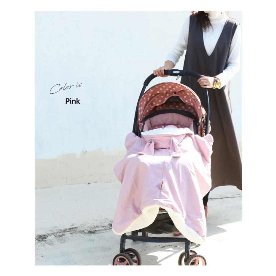 ベビー キッズ 防風・防寒対策3wayあったかアニマルベビーケープ【583657】抱っこ おんぶ ベビーカーOK フットマフ | Milk tea | 10