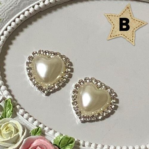 1個 50円】20mm パールハート センターパーツ : Milky Ribbon - 通販 