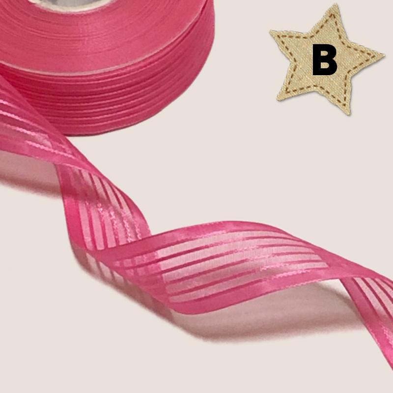 25mm幅 1m】全8色 ストライプ オーガンジーリボン : Milky Ribbon