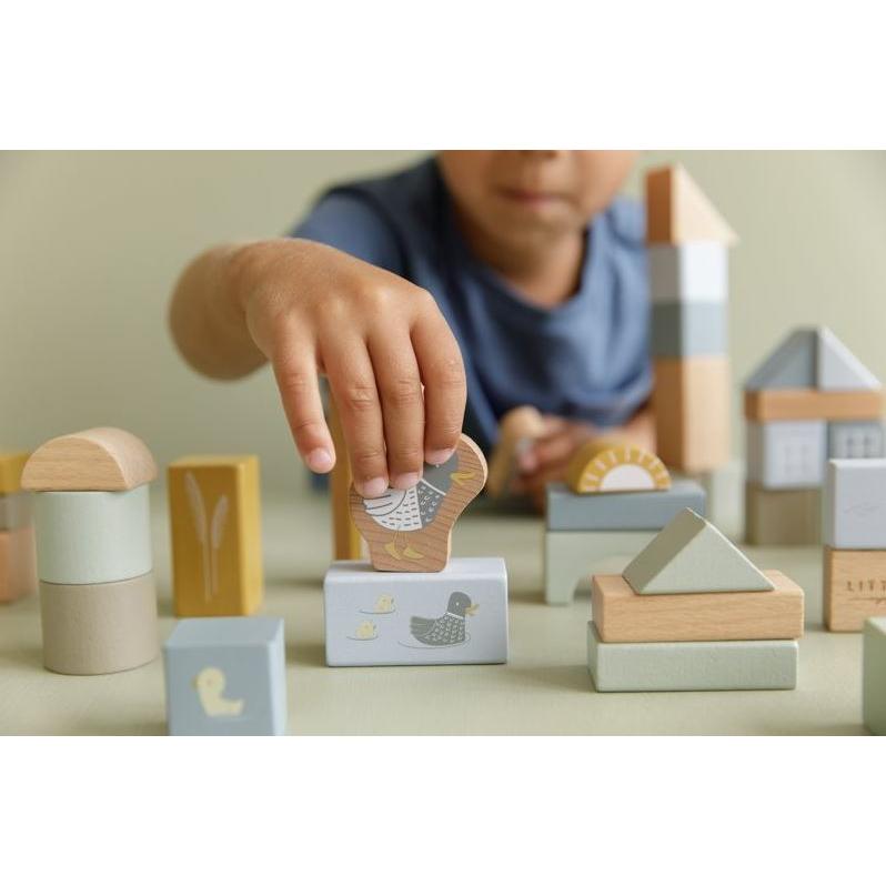 LITTLE DUTCH (リトルダッチ) 木製ビルディングブロックス 積み木