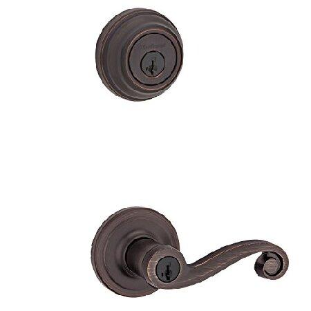 売れ筋がひ贈り物！ Pack Combo Deadbolt Cylinder Single and Lever Entry Lido 991 Kwikset - Bronze) (Venetian featuring Bronze Venetian in SmartKey ドアノブ