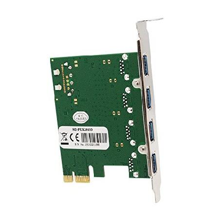 アウトレットと限定 Syba Super Speed USB 3.0 4 Port PCI-e x 1 Hub Expansion Card Molex Power SD-PEX20133