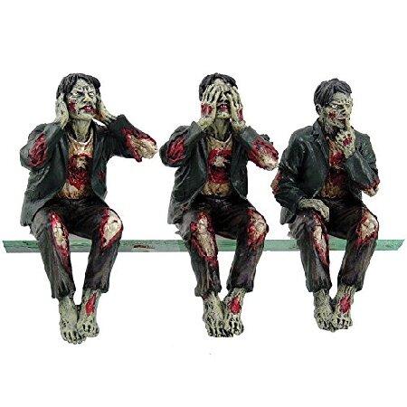 人気を誇る See Walkers Zombie Wise Undead Walking Giftware Pacific Hear Figurines Topper PC Sitters Shelf Evil No Speak オブジェ、置き物