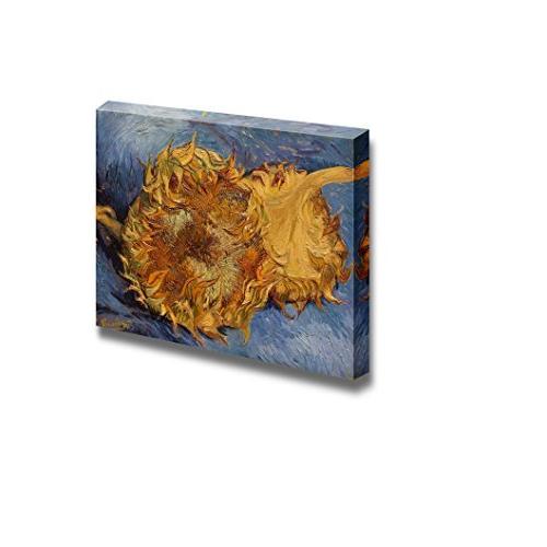珍しい by Sunflowers - wall26 Vincent 24" x 16" - Reproduction Painting Famous Art Wall Print Canvas - Gogh Van ファブリックパネル