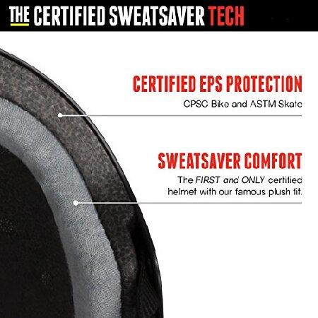 世界中の商品を購入 Triple Eight THE Certified Sweatsaver Helmet for Skateboarding， BMX， and Roller Skating， Carbon Rubber， Large / X-Large