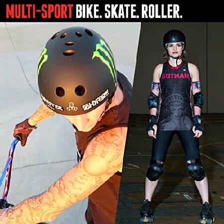 世界中の商品を購入 Triple Eight THE Certified Sweatsaver Helmet for Skateboarding， BMX， and Roller Skating， Carbon Rubber， Large / X-Large