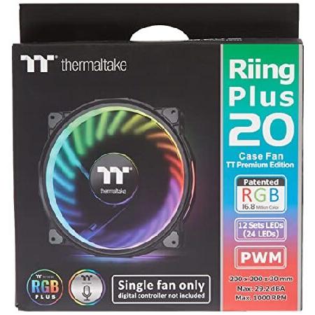 Thermaltake Riing Plus 20 RGB TT プレミアムエディション コントローラーなし ソフトウェア対応 RGB シングルパック Riing ケース/ラジエーターファン C - - Yahoo!ショッピング