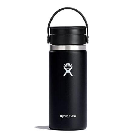 【人気商品】 Coffee Steel Stainless Flask Hydro Travel Black oz, 16 - Mug スキットル