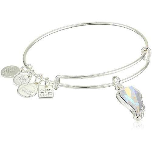 Web限定 Alex And Ani クリスタルウィングバングルブレスレット シャイニーシルバータグボックスカード 最安値に挑戦 Www Kslcity Com My