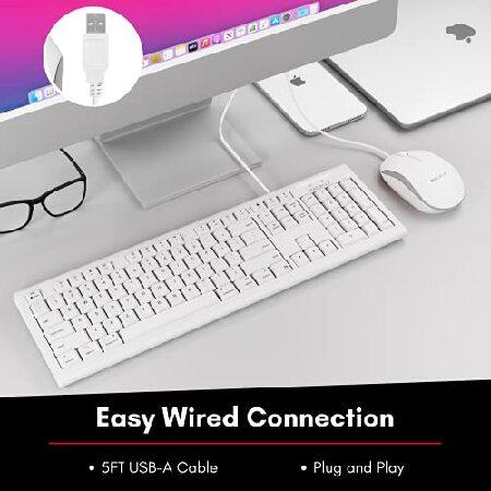 取引企業は交渉注視 Vikisda Macally Full Size USB Wired Keyboard ＆ Mouse Combo for Mac Mini Pro， iMac Desktop Computer， MacBook Pro Air Laptops - Mac Compatible Apple Sh