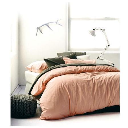 人気が高い  Solid Cover Duvet Chambray Cotton Washed Eikei Color So Peach (King, Look Wrinkled Natural Feel Soft Relaxed Set Bedding Style Modern Casual ベッドカバー