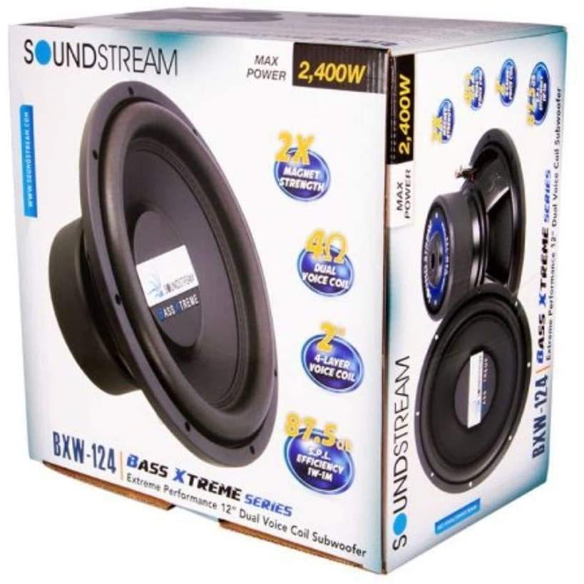 Soundstream BXW-124 12インチ 800W RMS デュアル4オーム サブウーファー :TS-B07PD2M99F:ミルポート -  通販 - Yahoo!ショッピング