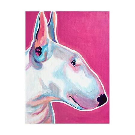 人気商品 Gum Bubble Terrier Bull Art Fine Trademark by 18x24 DawgArt, ファブリックパネル