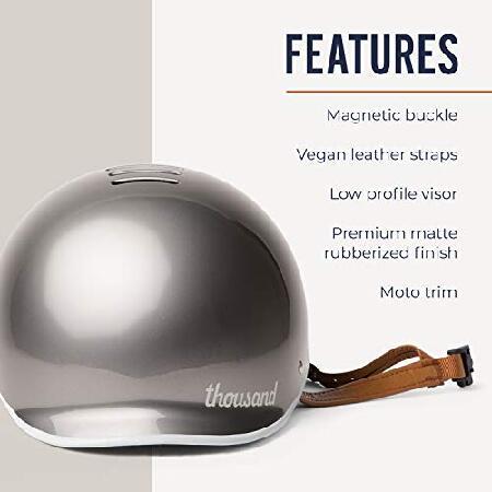 Thousand Bike Helmet Heritage Collection Polished Titanium, Large