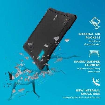 貿易保証 Gumdrop DropTech ケース Acer Chromebook Spin 511用 モデル:R752TN 2-in-1 ノートパソコン ブラック 頑丈 学校対応 衝撃吸収 極端な落下保護