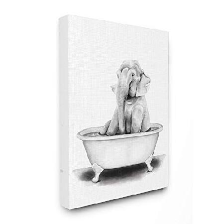 Seal限定商品 Stupell Industries Elephant In A Tub おもしろ動物柄 バスルーム 絵画 24x30 ベージュ 1 Cn 24x30 時間指定不可 Www Kuzuryumai Jp