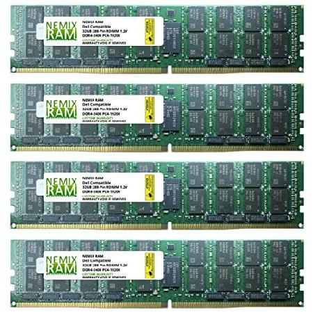 128GB Kit 4x32GB 2400MHz RDIMM 2Rx4 for Dell Servers by Nemix Ram