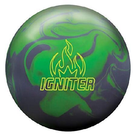 人気大割引 Brunswick ブランズウィック 14ポンド ライムグリーン グレー ソリッドドリル済みボーリングボール Igniter ボール Raffles Mn