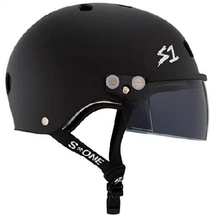 クーポンの入手 S-ONE S1 ライファーバイザーヘルメット - GEN 2 - ブラックマット ティントバイザー付き (L (22インチ)