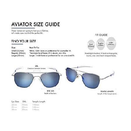 新作商品通販 Mens or Womens Aviator Sunglasses， Matte Chrome Finish， Classic， Polarized UV Protection by Randolph USA