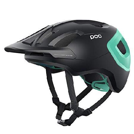 black and green mountain bike helmet