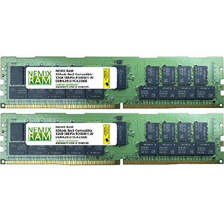 【★大感謝セール】 Kit 64GB (2 RAM NEMIX by Board EPYC AMD ROMED8-2T Rack ASRock for Memory Registered ECC PC4-23400 DDR4-2933 32GB) x メモリー