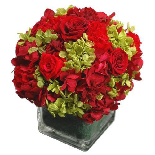 プリザーブドフラワー レッド ROUND(S) grandmusee プレゼント 記念日