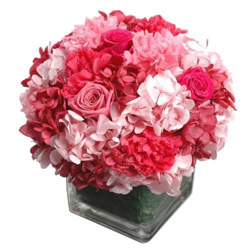 プリザーブドフラワー ピンク ROUND(S) grandmusee プレゼント 記念日