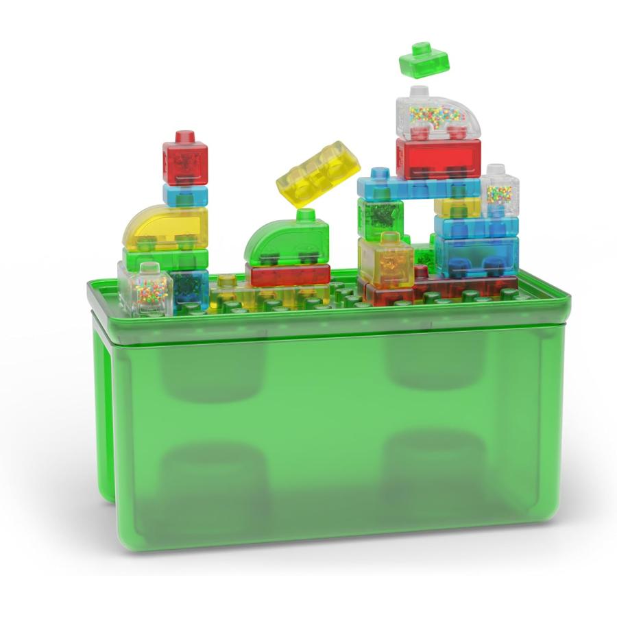 JELLY BLOX 2-in-1 ストレージボックス 30パーツ Amazon.com: Jelly Blox Stash 'N Stack 2-in-1 Storage Case With 30