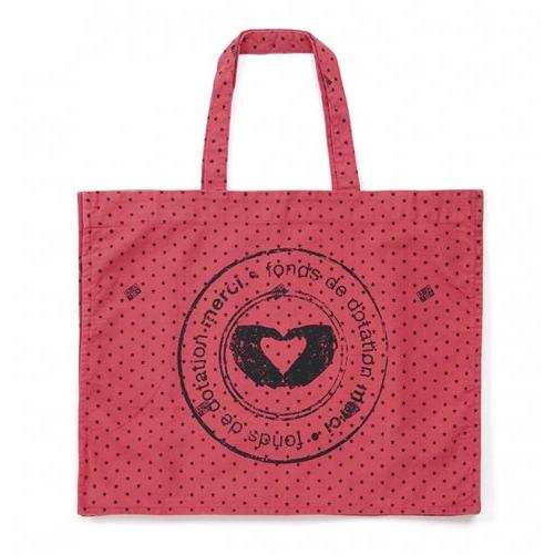 BONTON Paris ビッグ merci 基金 プリント ボントン トートバッグ ROSE 