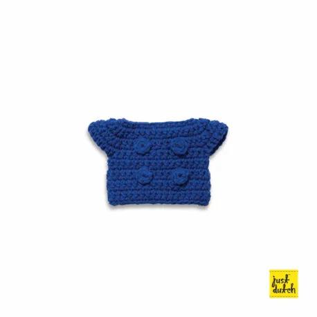 just Dutch あみぐるみ用 きせかえ用ドレス Blue Coat ロイヤルブルー アウトフィット オーガニックコットン ハンドメイド アート ぬいぐるみ | 