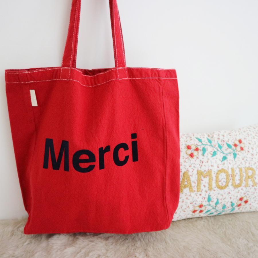 Merci エコバッグ TOTE BAG トートバッグ ショッピング バッグ  