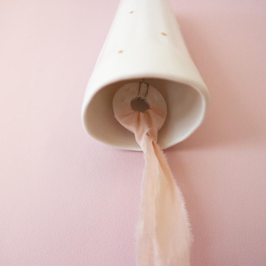 Myriam ait amar ceramics フレンチ 風鈴 陶器 フランス製 FURIN JAPONAIS ハンドメイド ウインドチャイム エナメル ゴールド ドット |  | 04